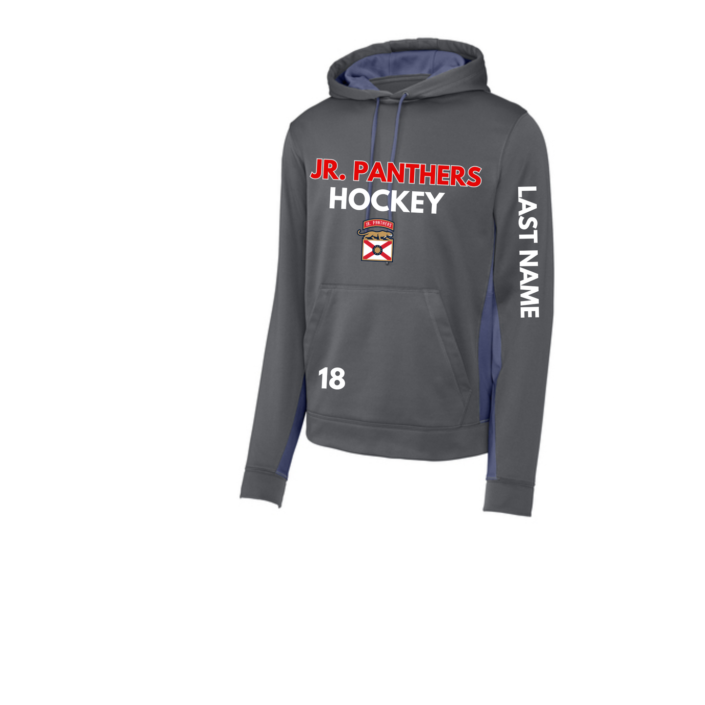 Jr. Panthers Adult Sport-Tek Colorblock Hooded Pullover