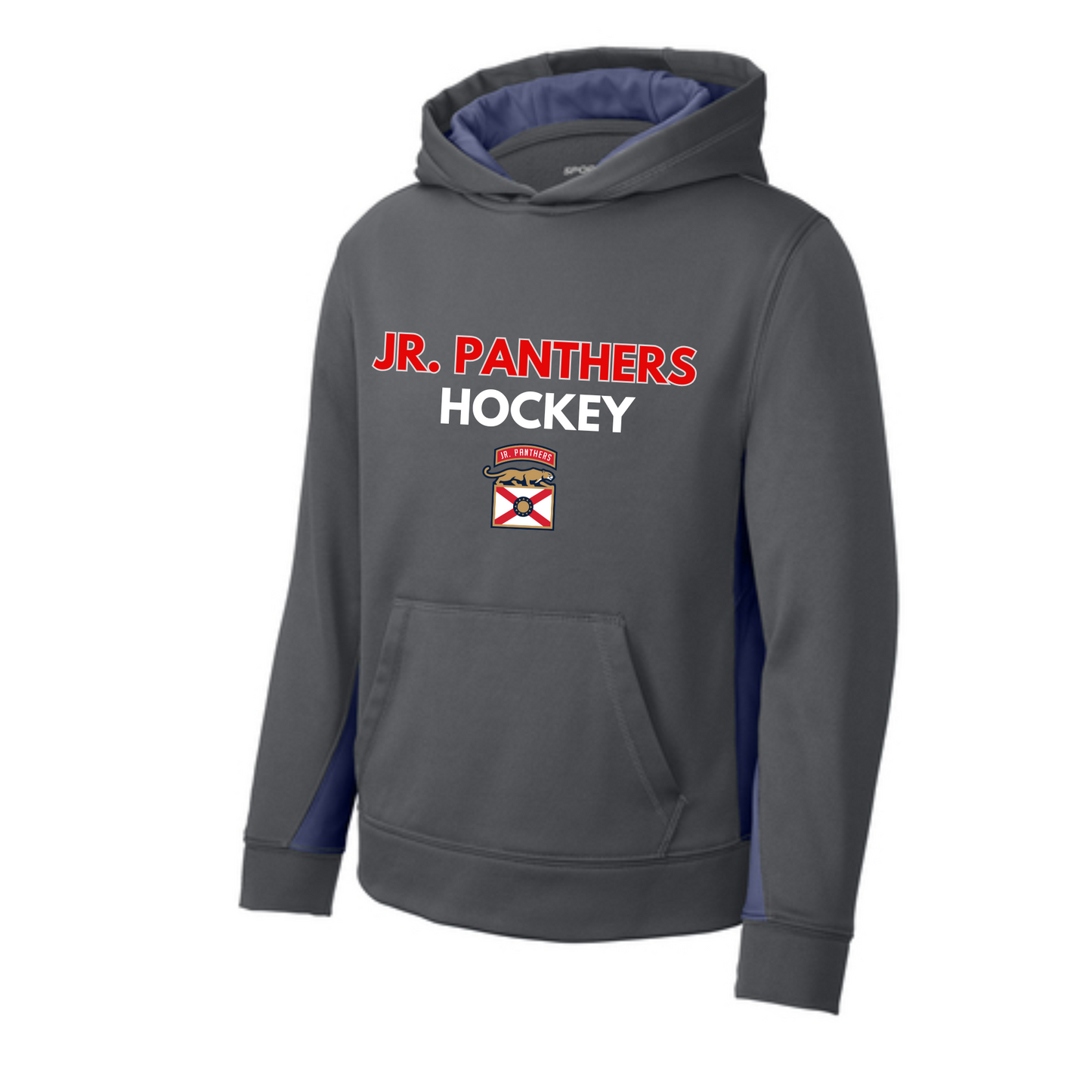 Jr. Panthers Youth Sport-Tek Colorblock Hooded Pullover