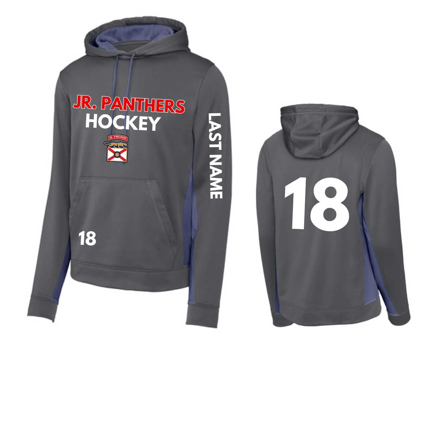 Jr. Panthers Adult Sport-Tek Colorblock Hooded Pullover