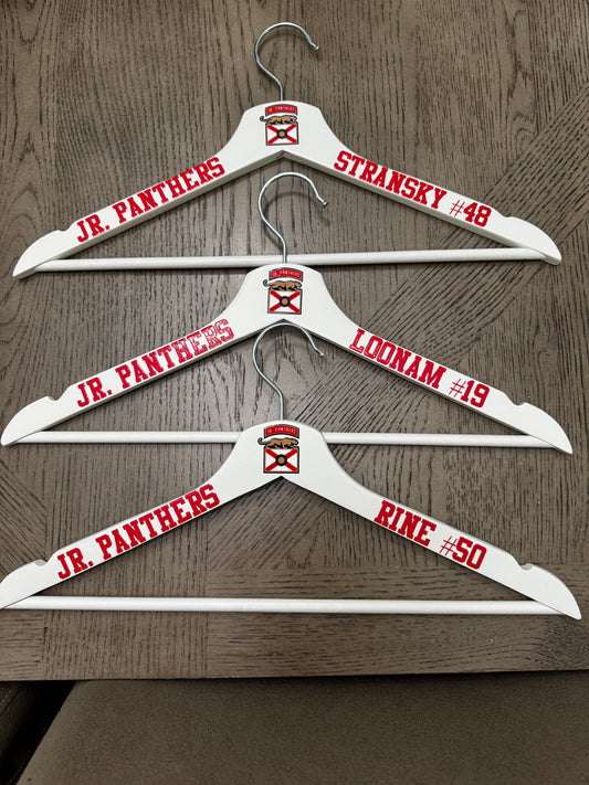 Sports Hanger for Jersey personalized with Team Logo, Player Name + Number | Sports Team Jersey Hanger
